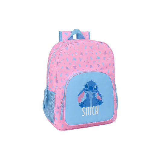 MOCHILA SAFTA STITCH BRIGHT ADAPTABLE A CARRO 42X33CM