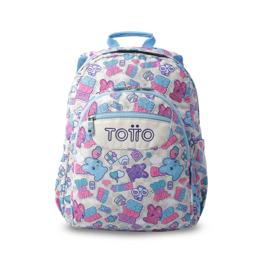 MOCHILA TOTTO ACUARELES GOMMIS ADAPTABLE A CARRO 44X33CM