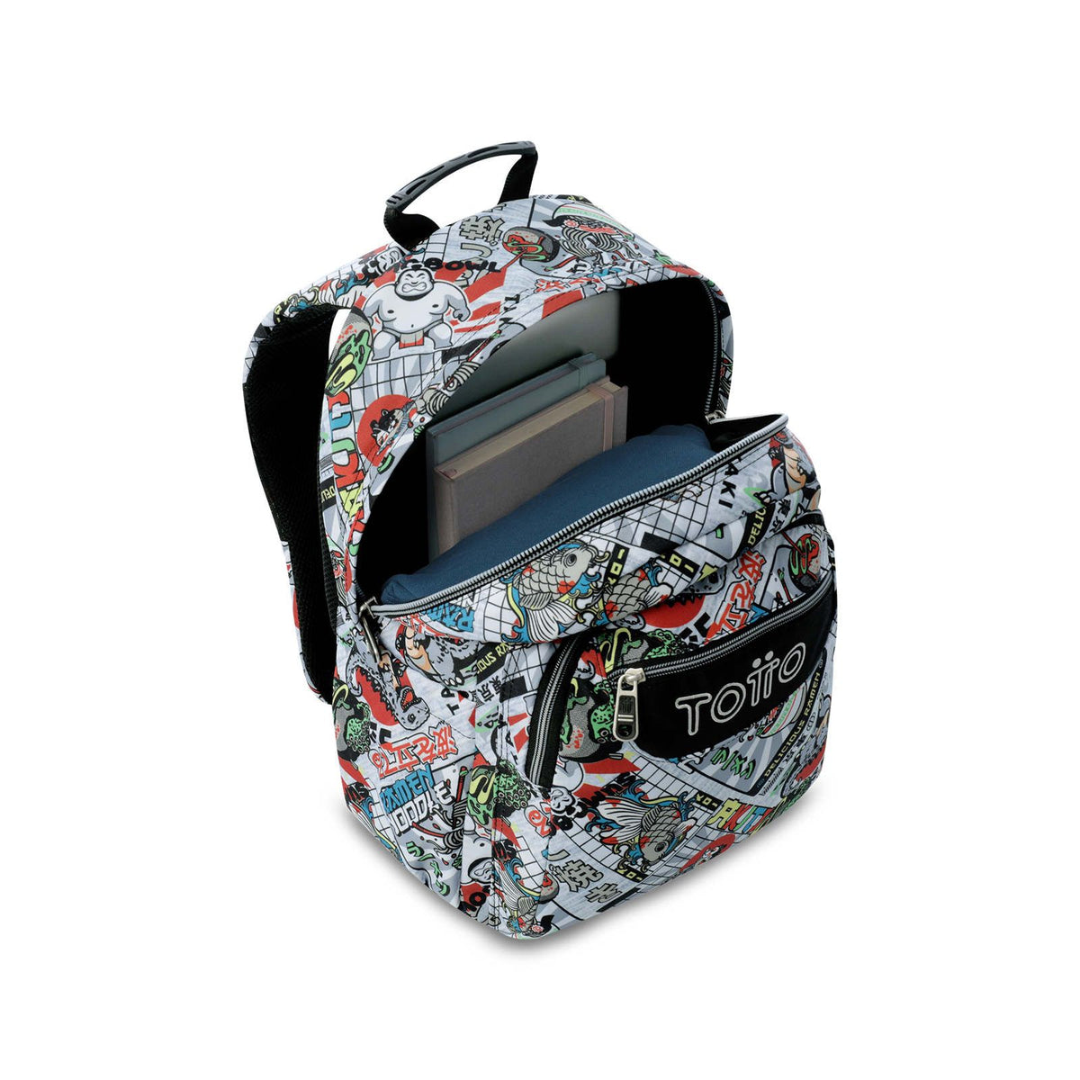Mochila Totto Acuareles Ramen adaptable a carro