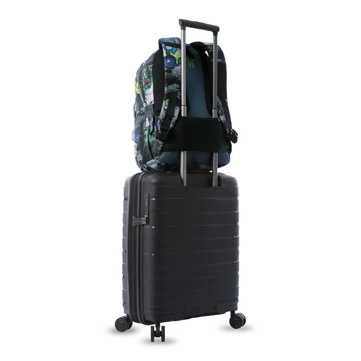 Mochila Totto Acuareles Rolly adaptable a carro
