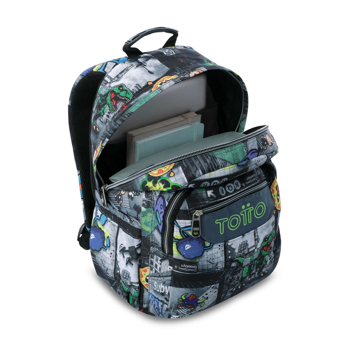 Mochila Totto Acuareles Rolly adaptable a carro