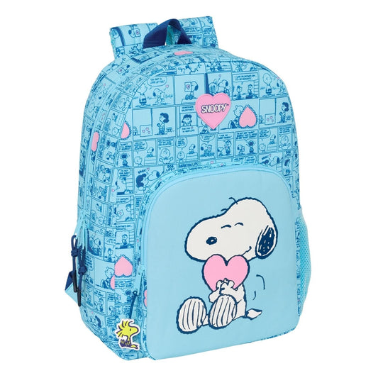 MOCHILA SAFTA SNOOPY LOVE ADAPTABLE A CARRO 46X30CM L26